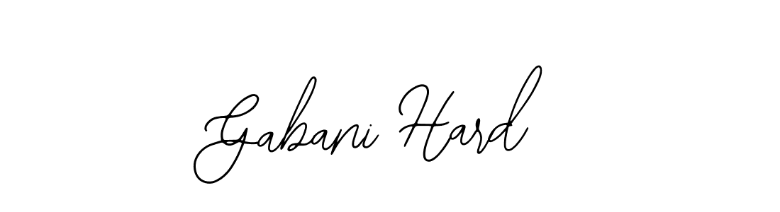 How to make Gabani Hard signature? Bearetta-2O07w is a professional autograph style. Create handwritten signature for Gabani Hard name. Gabani Hard signature style 12 images and pictures png