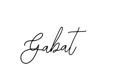 Use a signature maker to create a handwritten signature online. With this signature software, you can design (Bearetta-2O07w) your own signature for name Gabat. Gabat signature style 12 images and pictures png