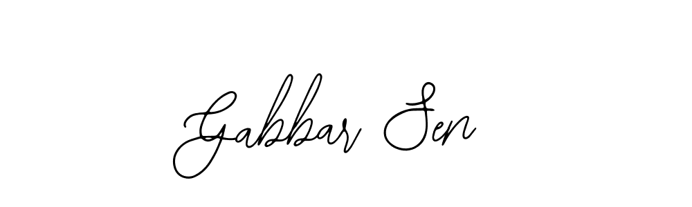 You should practise on your own different ways (Bearetta-2O07w) to write your name (Gabbar Sen) in signature. don't let someone else do it for you. Gabbar Sen signature style 12 images and pictures png