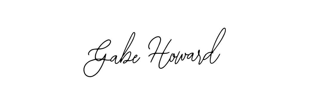 How to make Gabe Howard name signature. Use Bearetta-2O07w style for creating short signs online. This is the latest handwritten sign. Gabe Howard signature style 12 images and pictures png