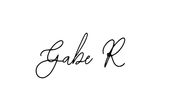 You should practise on your own different ways (Bearetta-2O07w) to write your name (Gabe R) in signature. don't let someone else do it for you. Gabe R signature style 12 images and pictures png