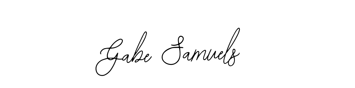 How to make Gabe Samuels name signature. Use Bearetta-2O07w style for creating short signs online. This is the latest handwritten sign. Gabe Samuels signature style 12 images and pictures png