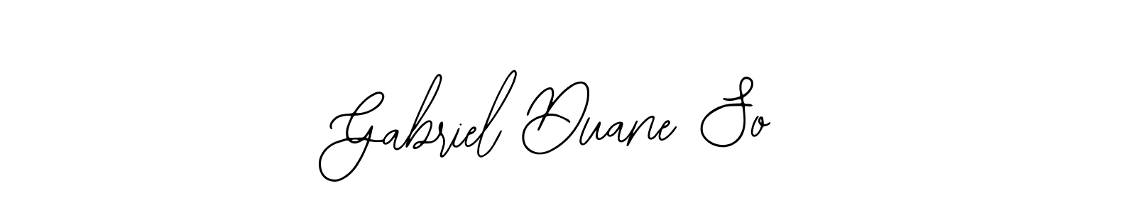 How to make Gabriel Duane So signature? Bearetta-2O07w is a professional autograph style. Create handwritten signature for Gabriel Duane So name. Gabriel Duane So signature style 12 images and pictures png