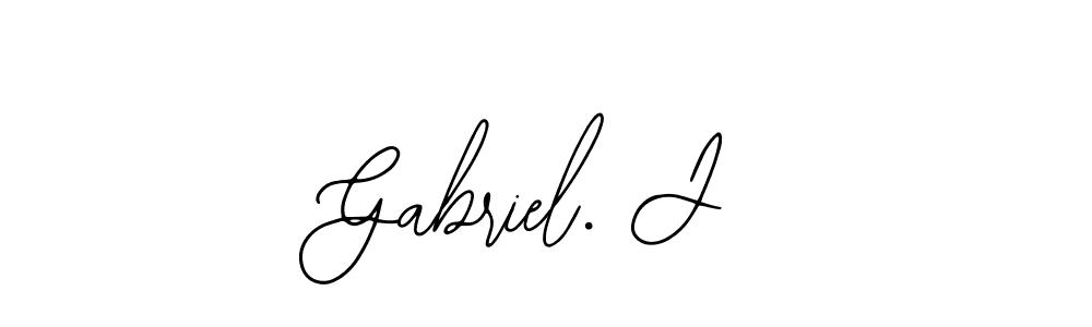 How to make Gabriel. J name signature. Use Bearetta-2O07w style for creating short signs online. This is the latest handwritten sign. Gabriel. J signature style 12 images and pictures png