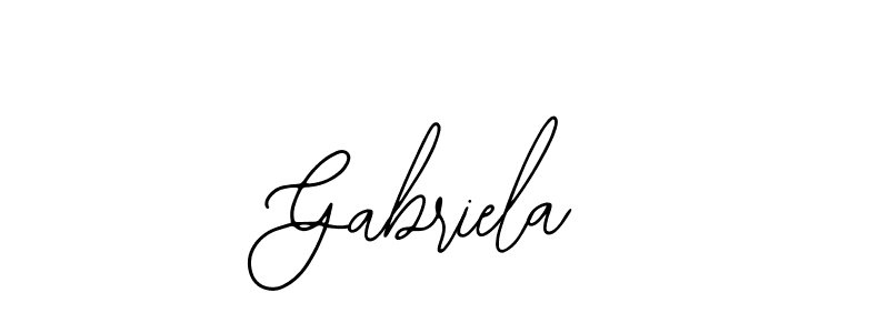 You should practise on your own different ways (Bearetta-2O07w) to write your name (Gabriela) in signature. don't let someone else do it for you. Gabriela signature style 12 images and pictures png