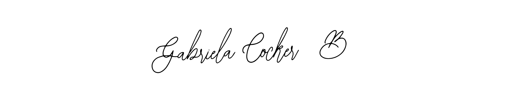 Create a beautiful signature design for name Gabriela Cocker  B. With this signature (Bearetta-2O07w) fonts, you can make a handwritten signature for free. Gabriela Cocker  B signature style 12 images and pictures png