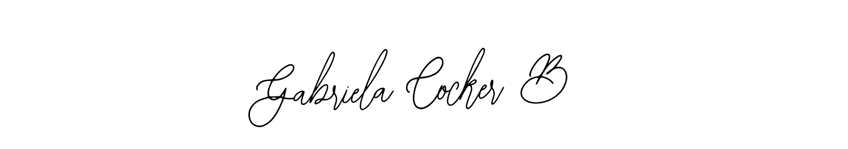 You can use this online signature creator to create a handwritten signature for the name Gabriela Cocker B. This is the best online autograph maker. Gabriela Cocker B signature style 12 images and pictures png