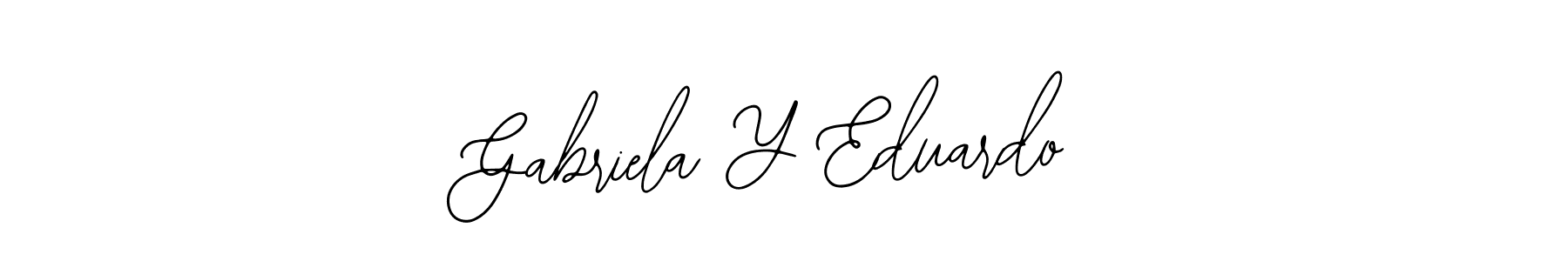 Also You can easily find your signature by using the search form. We will create Gabriela Y Eduardo name handwritten signature images for you free of cost using Bearetta-2O07w sign style. Gabriela Y Eduardo signature style 12 images and pictures png