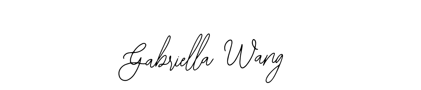 The best way (Bearetta-2O07w) to make a short signature is to pick only two or three words in your name. The name Gabriella Wang include a total of six letters. For converting this name. Gabriella Wang signature style 12 images and pictures png