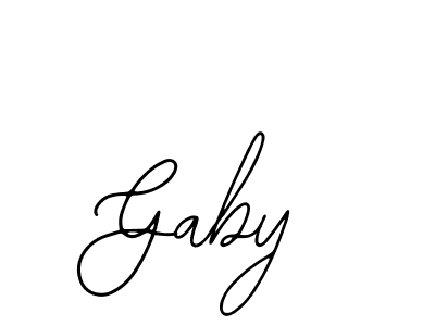 You should practise on your own different ways (Bearetta-2O07w) to write your name (Gaby) in signature. don't let someone else do it for you. Gaby signature style 12 images and pictures png