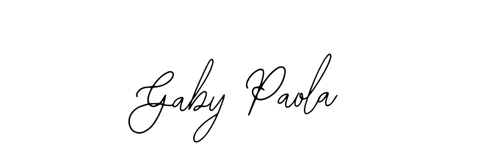 How to Draw Gaby Paola signature style? Bearetta-2O07w is a latest design signature styles for name Gaby Paola. Gaby Paola signature style 12 images and pictures png