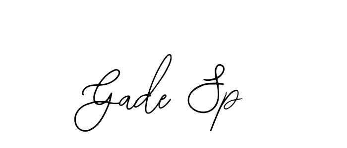 How to make Gade Sp signature? Bearetta-2O07w is a professional autograph style. Create handwritten signature for Gade Sp name. Gade Sp signature style 12 images and pictures png