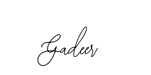 Use a signature maker to create a handwritten signature online. With this signature software, you can design (Bearetta-2O07w) your own signature for name Gadeer. Gadeer signature style 12 images and pictures png