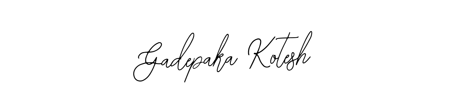 How to make Gadepaka Kotesh name signature. Use Bearetta-2O07w style for creating short signs online. This is the latest handwritten sign. Gadepaka Kotesh signature style 12 images and pictures png