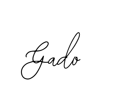 Use a signature maker to create a handwritten signature online. With this signature software, you can design (Bearetta-2O07w) your own signature for name Gado. Gado signature style 12 images and pictures png