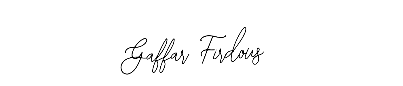 Design your own signature with our free online signature maker. With this signature software, you can create a handwritten (Bearetta-2O07w) signature for name Gaffar Firdous. Gaffar Firdous signature style 12 images and pictures png