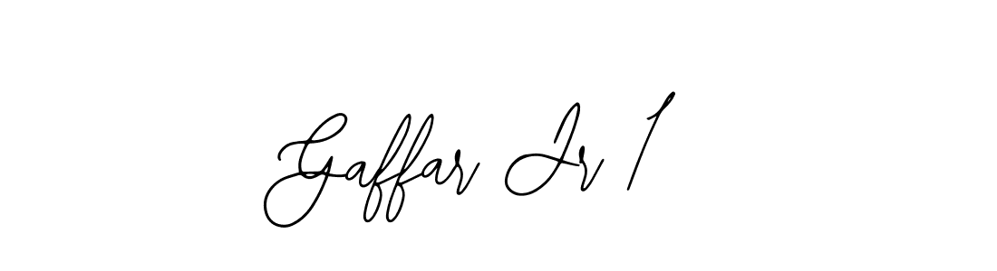 Design your own signature with our free online signature maker. With this signature software, you can create a handwritten (Bearetta-2O07w) signature for name Gaffar Jr 1. Gaffar Jr 1 signature style 12 images and pictures png