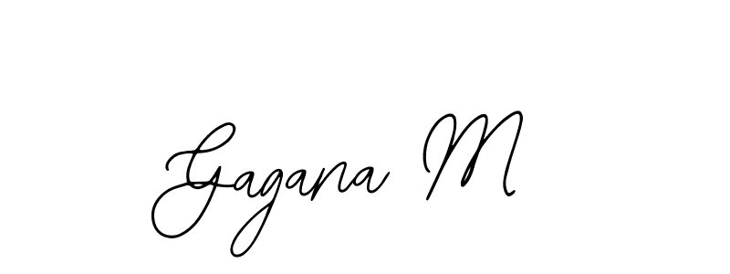You should practise on your own different ways (Bearetta-2O07w) to write your name (Gagana M) in signature. don't let someone else do it for you. Gagana M signature style 12 images and pictures png