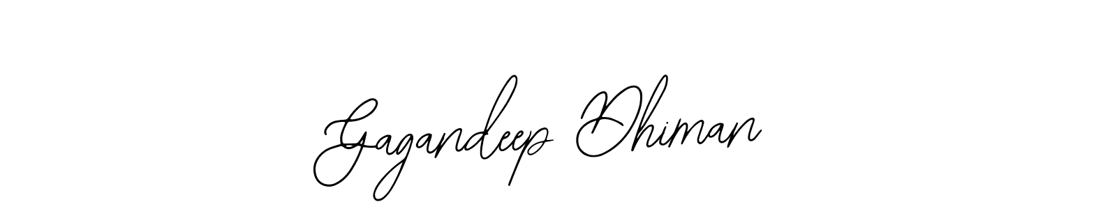 How to make Gagandeep Dhiman name signature. Use Bearetta-2O07w style for creating short signs online. This is the latest handwritten sign. Gagandeep Dhiman signature style 12 images and pictures png