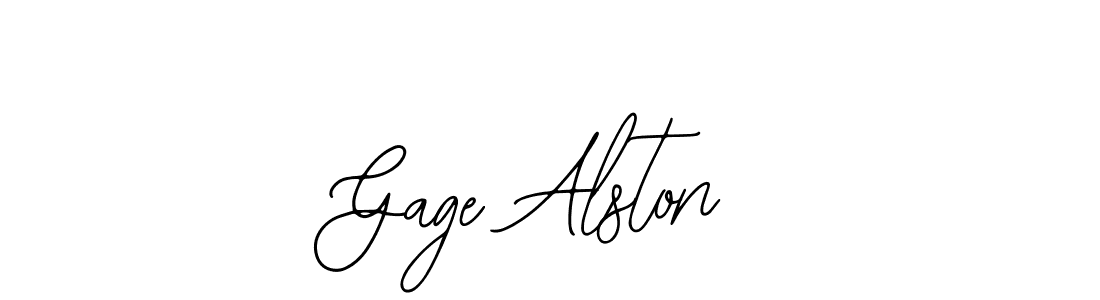 How to make Gage Alston name signature. Use Bearetta-2O07w style for creating short signs online. This is the latest handwritten sign. Gage Alston signature style 12 images and pictures png