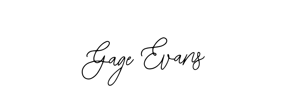 You should practise on your own different ways (Bearetta-2O07w) to write your name (Gage Evans) in signature. don't let someone else do it for you. Gage Evans signature style 12 images and pictures png