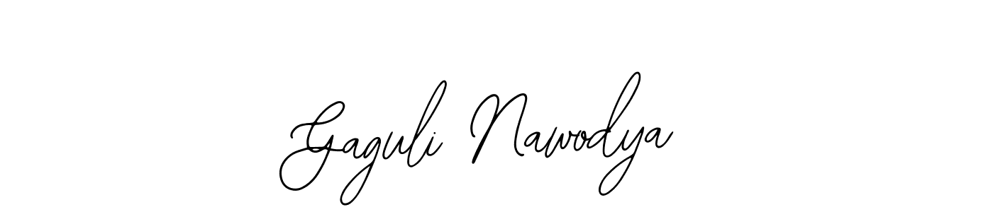 The best way (Bearetta-2O07w) to make a short signature is to pick only two or three words in your name. The name Gaguli Nawodya include a total of six letters. For converting this name. Gaguli Nawodya signature style 12 images and pictures png