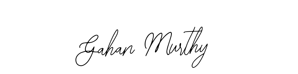 How to make Gahan Murthy name signature. Use Bearetta-2O07w style for creating short signs online. This is the latest handwritten sign. Gahan Murthy signature style 12 images and pictures png
