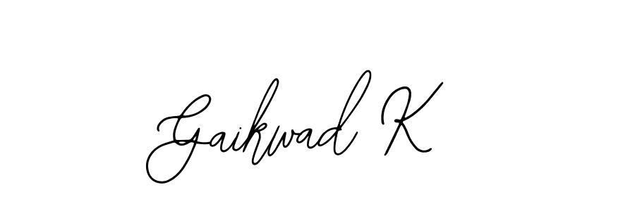 You should practise on your own different ways (Bearetta-2O07w) to write your name (Gaikwad K) in signature. don't let someone else do it for you. Gaikwad K signature style 12 images and pictures png