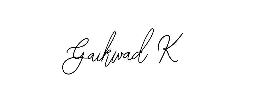 Use a signature maker to create a handwritten signature online. With this signature software, you can design (Bearetta-2O07w) your own signature for name Gaikwad K. Gaikwad K signature style 12 images and pictures png