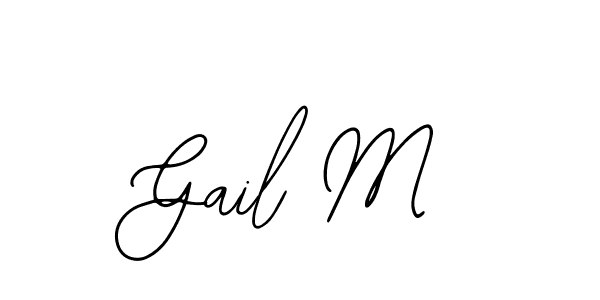 The best way (Bearetta-2O07w) to make a short signature is to pick only two or three words in your name. The name Gail M include a total of six letters. For converting this name. Gail M signature style 12 images and pictures png