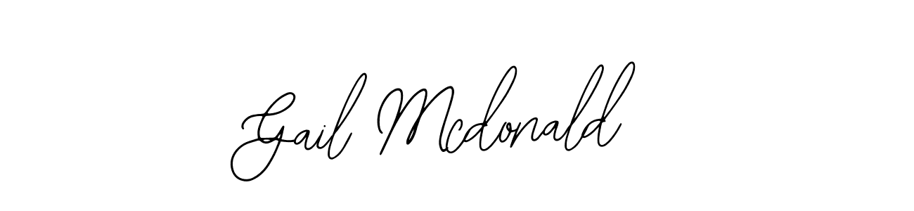 How to make Gail Mcdonald name signature. Use Bearetta-2O07w style for creating short signs online. This is the latest handwritten sign. Gail Mcdonald signature style 12 images and pictures png