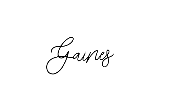 How to make Gaines signature? Bearetta-2O07w is a professional autograph style. Create handwritten signature for Gaines name. Gaines signature style 12 images and pictures png