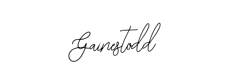 How to make Gainestodd name signature. Use Bearetta-2O07w style for creating short signs online. This is the latest handwritten sign. Gainestodd signature style 12 images and pictures png