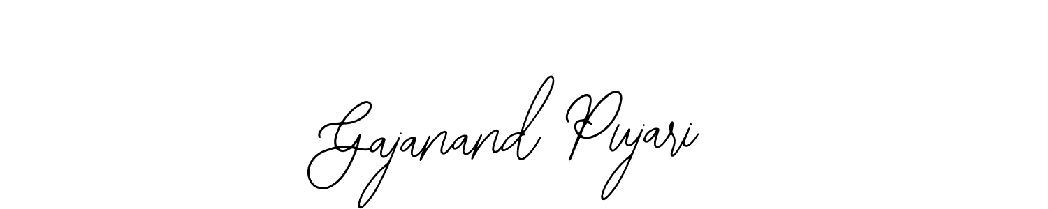 if you are searching for the best signature style for your name Gajanand Pujari. so please give up your signature search. here we have designed multiple signature styles  using Bearetta-2O07w. Gajanand Pujari signature style 12 images and pictures png