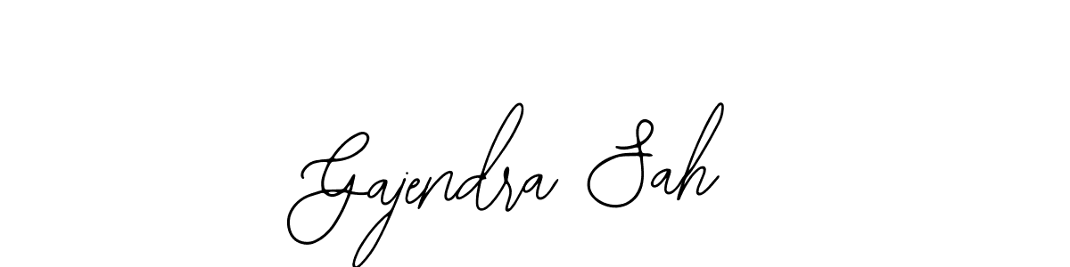 You should practise on your own different ways (Bearetta-2O07w) to write your name (Gajendra Sah) in signature. don't let someone else do it for you. Gajendra Sah signature style 12 images and pictures png