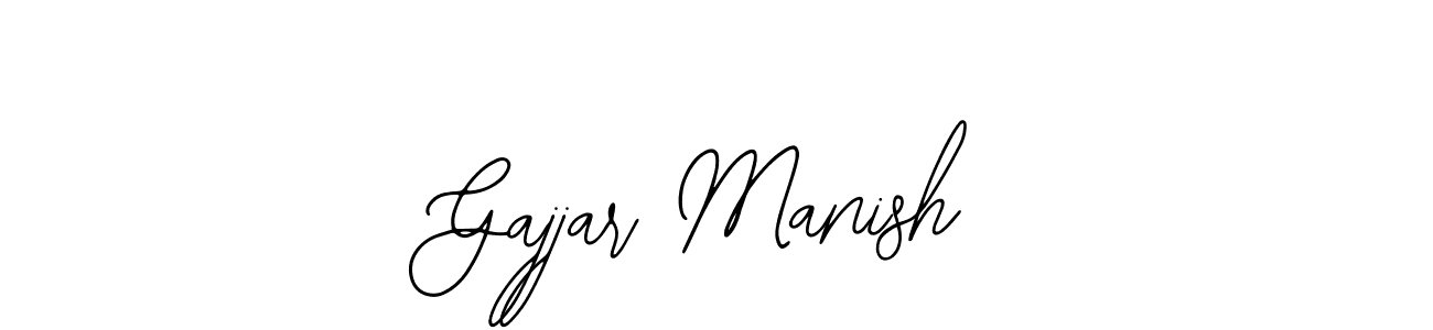 How to make Gajjar Manish name signature. Use Bearetta-2O07w style for creating short signs online. This is the latest handwritten sign. Gajjar Manish signature style 12 images and pictures png