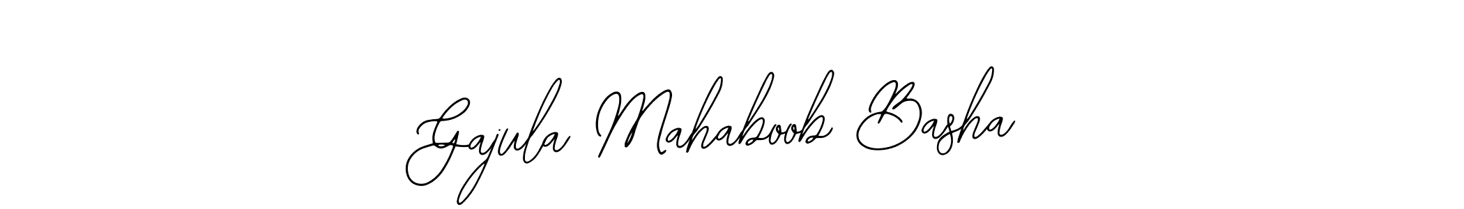 How to make Gajula Mahaboob Basha name signature. Use Bearetta-2O07w style for creating short signs online. This is the latest handwritten sign. Gajula Mahaboob Basha signature style 12 images and pictures png