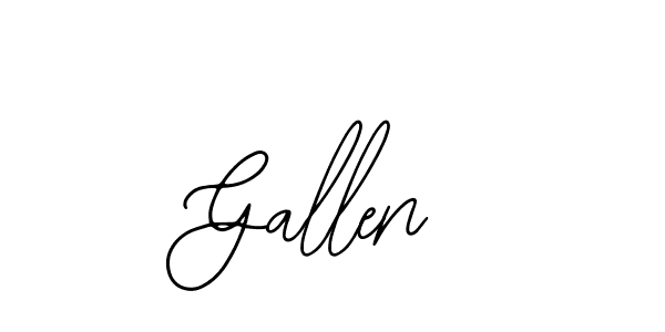 How to make Gallen name signature. Use Bearetta-2O07w style for creating short signs online. This is the latest handwritten sign. Gallen signature style 12 images and pictures png