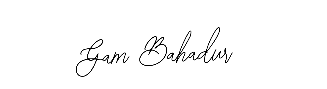 Similarly Bearetta-2O07w is the best handwritten signature design. Signature creator online .You can use it as an online autograph creator for name Gam Bahadur. Gam Bahadur signature style 12 images and pictures png