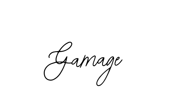 How to make Gamage signature? Bearetta-2O07w is a professional autograph style. Create handwritten signature for Gamage name. Gamage signature style 12 images and pictures png