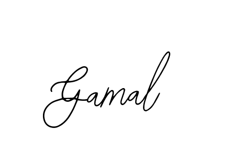 Use a signature maker to create a handwritten signature online. With this signature software, you can design (Bearetta-2O07w) your own signature for name Gamal. Gamal signature style 12 images and pictures png