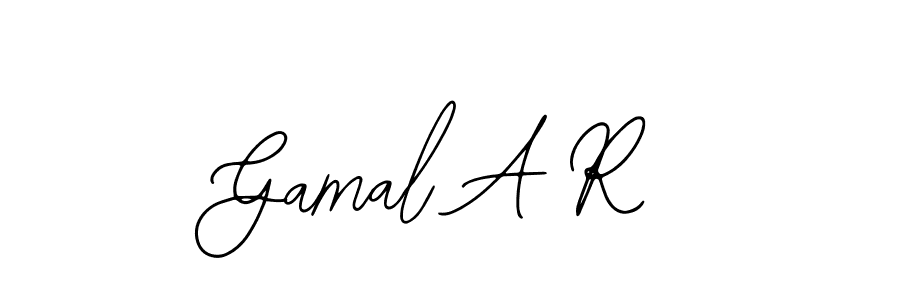 You should practise on your own different ways (Bearetta-2O07w) to write your name (Gamal A R) in signature. don't let someone else do it for you. Gamal A R signature style 12 images and pictures png
