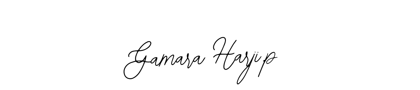 Use a signature maker to create a handwritten signature online. With this signature software, you can design (Bearetta-2O07w) your own signature for name Gamara Harji.p. Gamara Harji.p signature style 12 images and pictures png