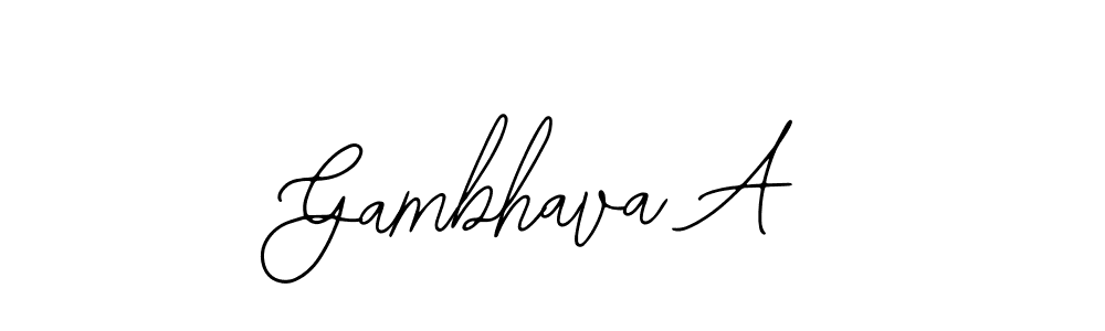 Create a beautiful signature design for name Gambhava A. With this signature (Bearetta-2O07w) fonts, you can make a handwritten signature for free. Gambhava A signature style 12 images and pictures png