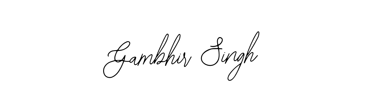 It looks lik you need a new signature style for name Gambhir Singh. Design unique handwritten (Bearetta-2O07w) signature with our free signature maker in just a few clicks. Gambhir Singh signature style 12 images and pictures png