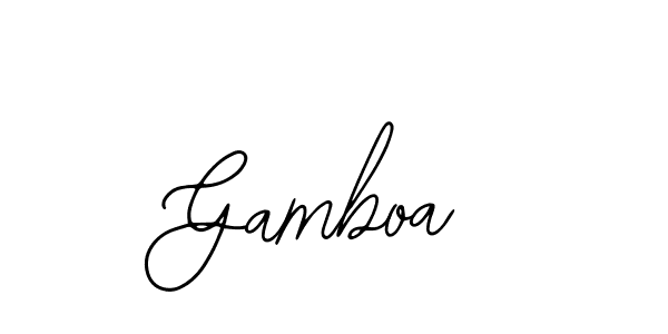 How to make Gamboa signature? Bearetta-2O07w is a professional autograph style. Create handwritten signature for Gamboa name. Gamboa signature style 12 images and pictures png