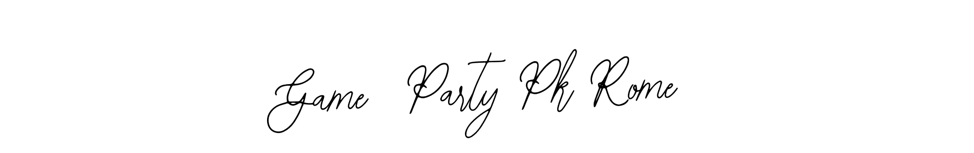 How to Draw Game  Party Pk Rome signature style? Bearetta-2O07w is a latest design signature styles for name Game  Party Pk Rome. Game  Party Pk Rome signature style 12 images and pictures png