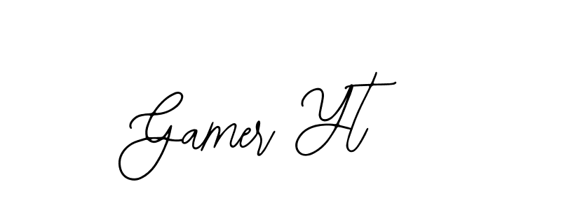 You can use this online signature creator to create a handwritten signature for the name Gamer Yt. This is the best online autograph maker. Gamer Yt signature style 12 images and pictures png