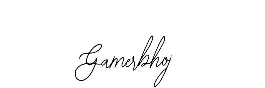 Design your own signature with our free online signature maker. With this signature software, you can create a handwritten (Bearetta-2O07w) signature for name Gamerbhoj. Gamerbhoj signature style 12 images and pictures png