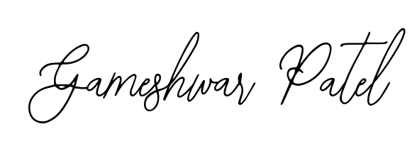 Make a beautiful signature design for name Gameshwar Patel. Use this online signature maker to create a handwritten signature for free. Gameshwar Patel signature style 12 images and pictures png